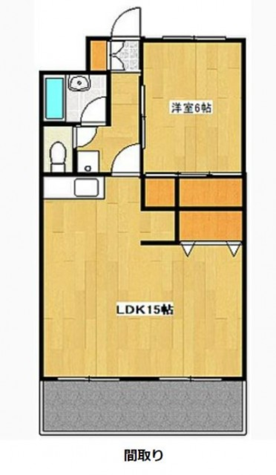 【ペット可】木のぬくもりを感じるあたたかいお部屋。の間取り図