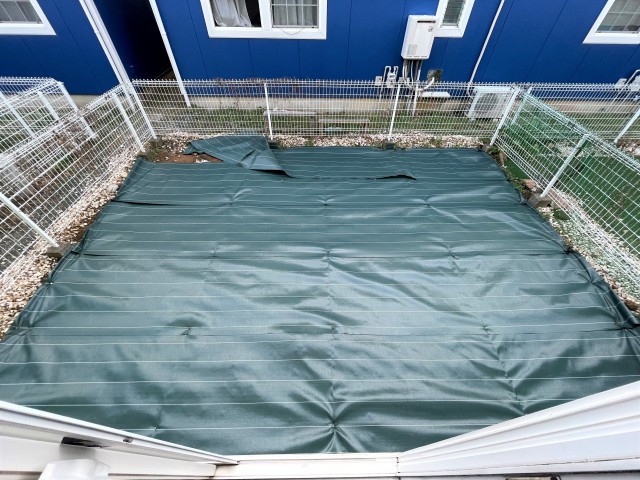 お庭は4m&times;5m。家庭菜園や人工芝を敷いても◎