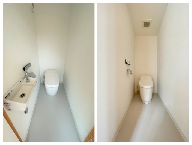 トイレは上下階にひとつずつ。心が整う空間に感じました。