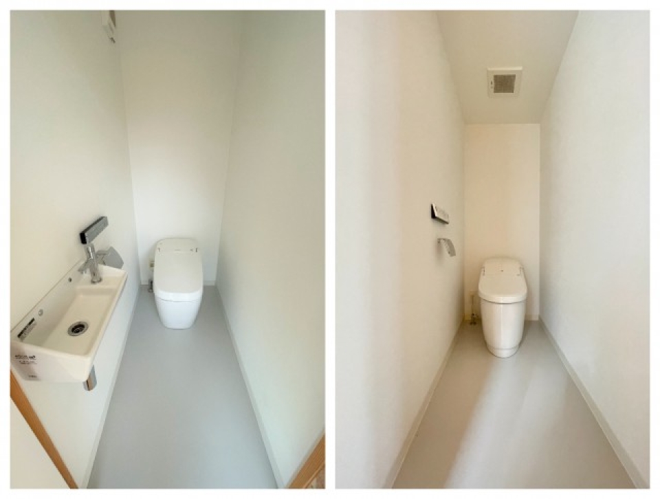 トイレは上下階にひとつずつ。心が整う空間に感じました。