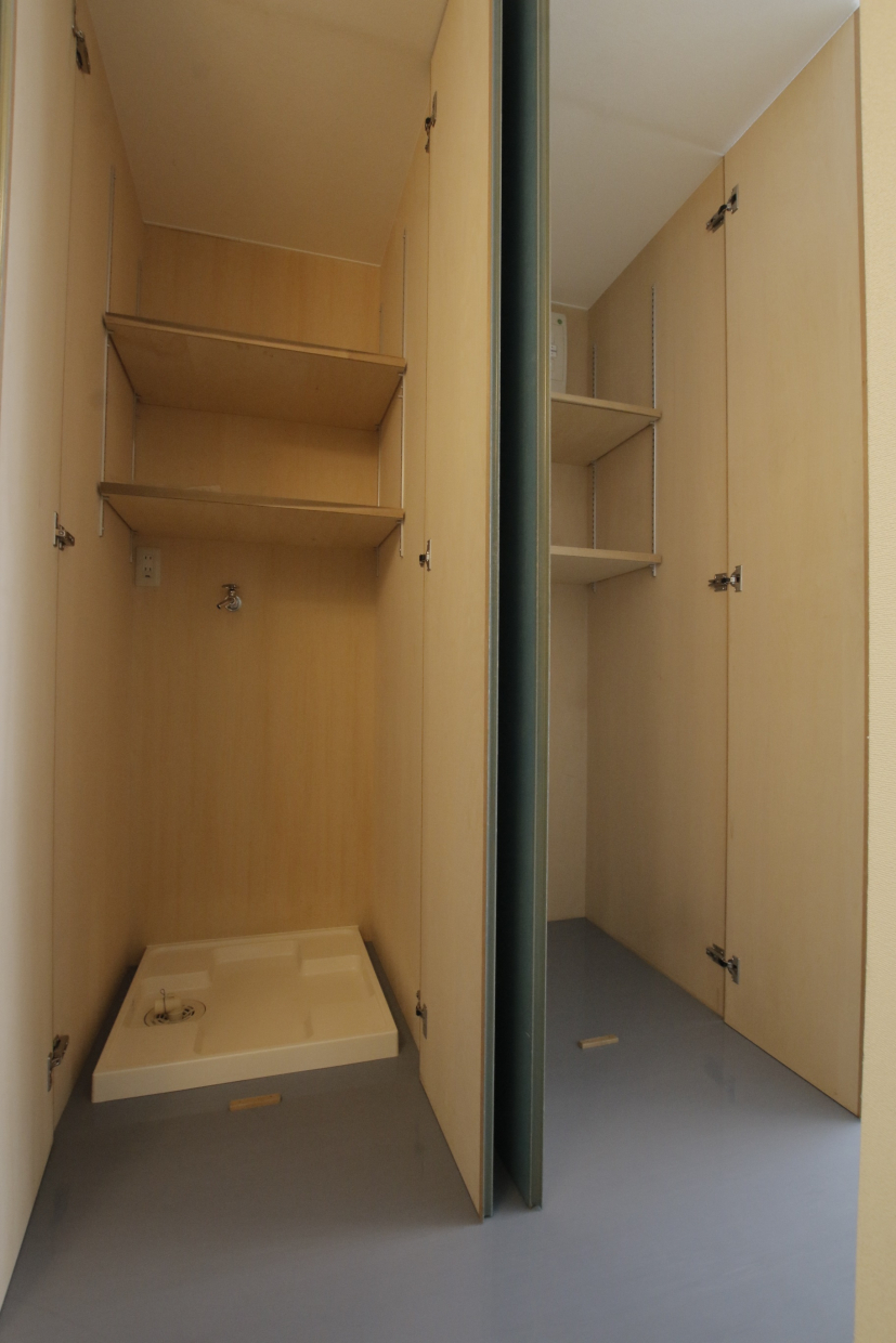 洗濯機置き場が収納できるのは嬉しい