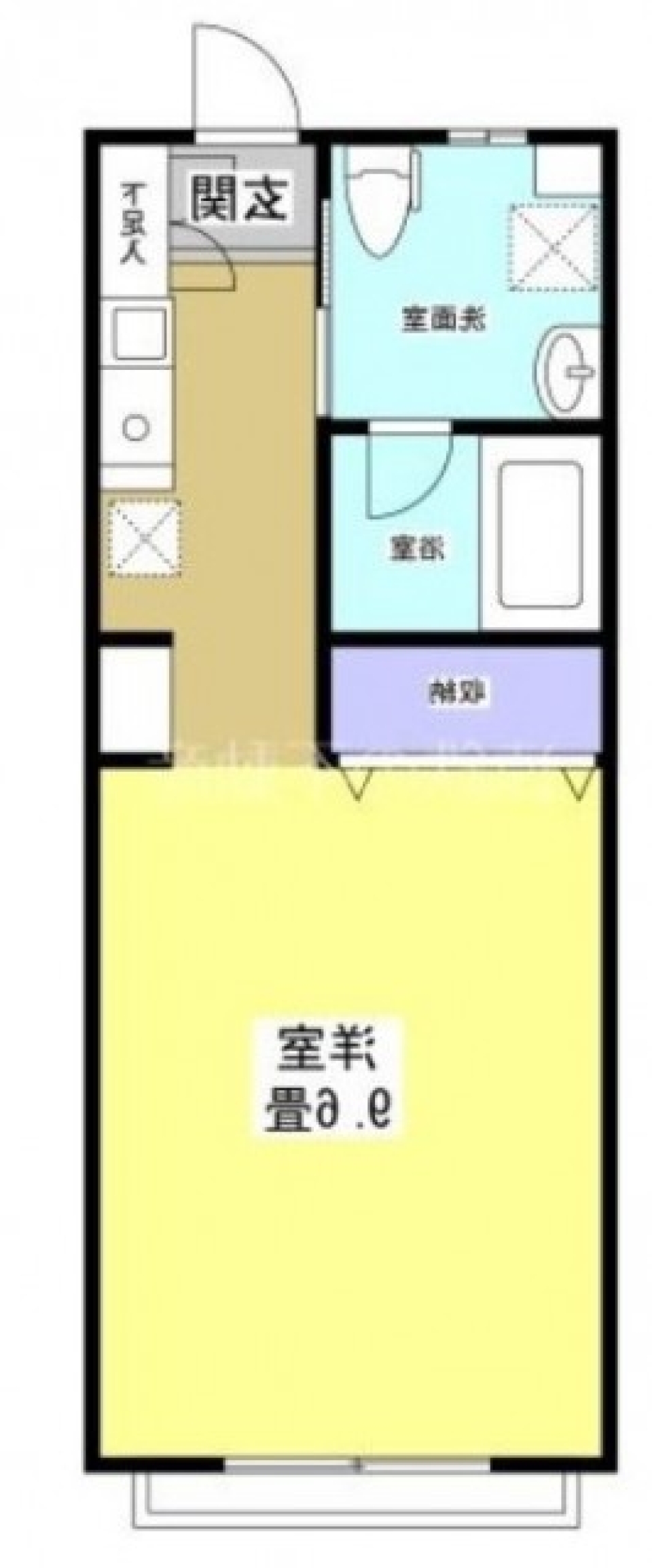 木×コンクリの重厚デザイナーズの間取り図