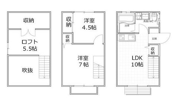 間取りは2LDKです。