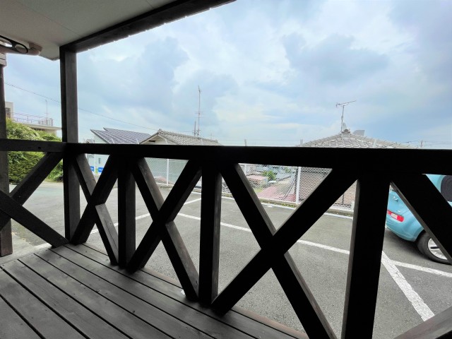 バルコニーからの眺め。