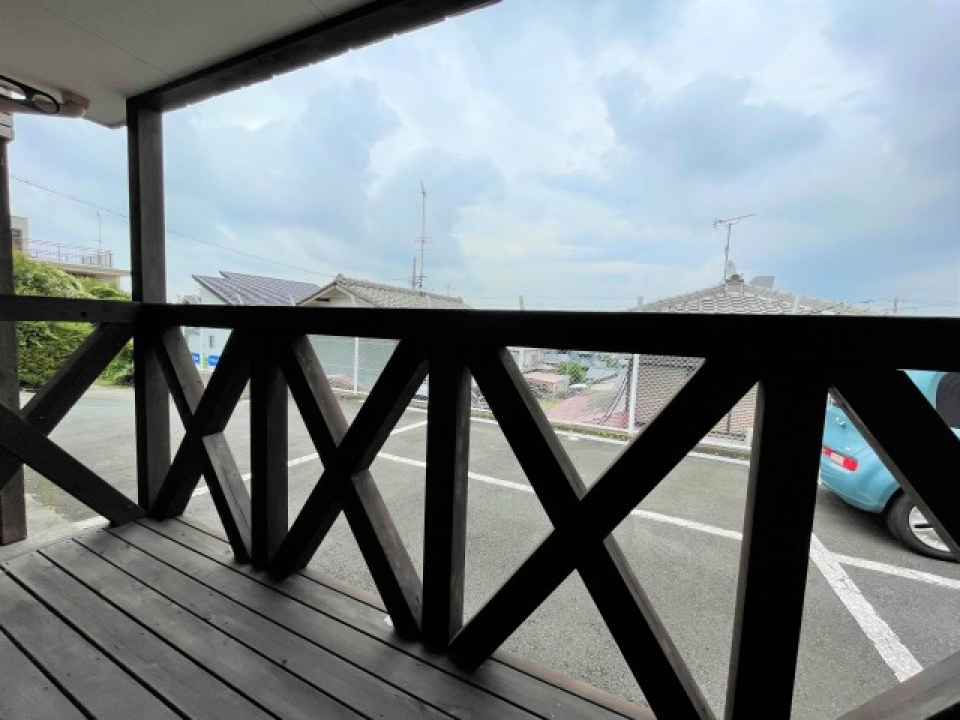 バルコニーからの眺め。