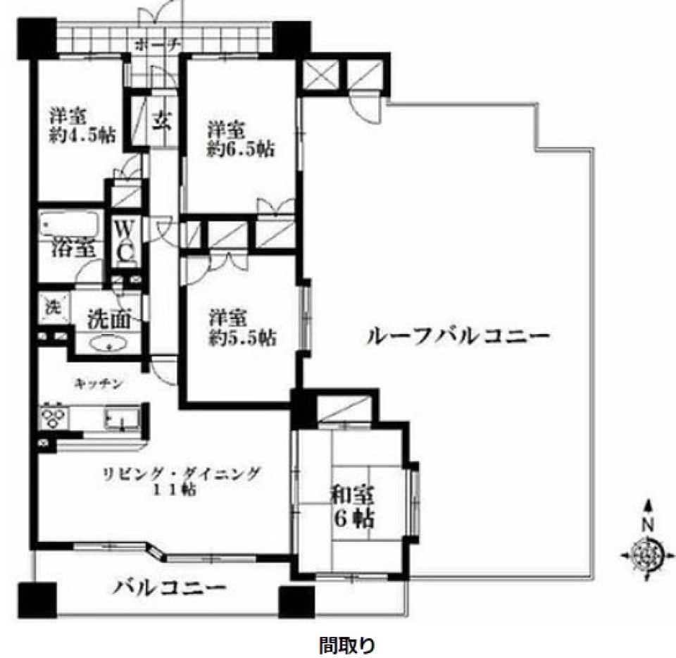 休日は家族みんなでベランピング！の間取り図
