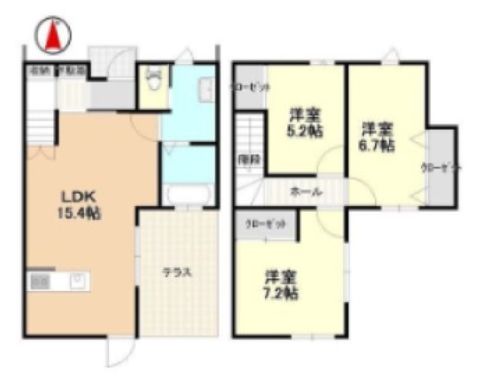 WHITE HOUSEの間取り図