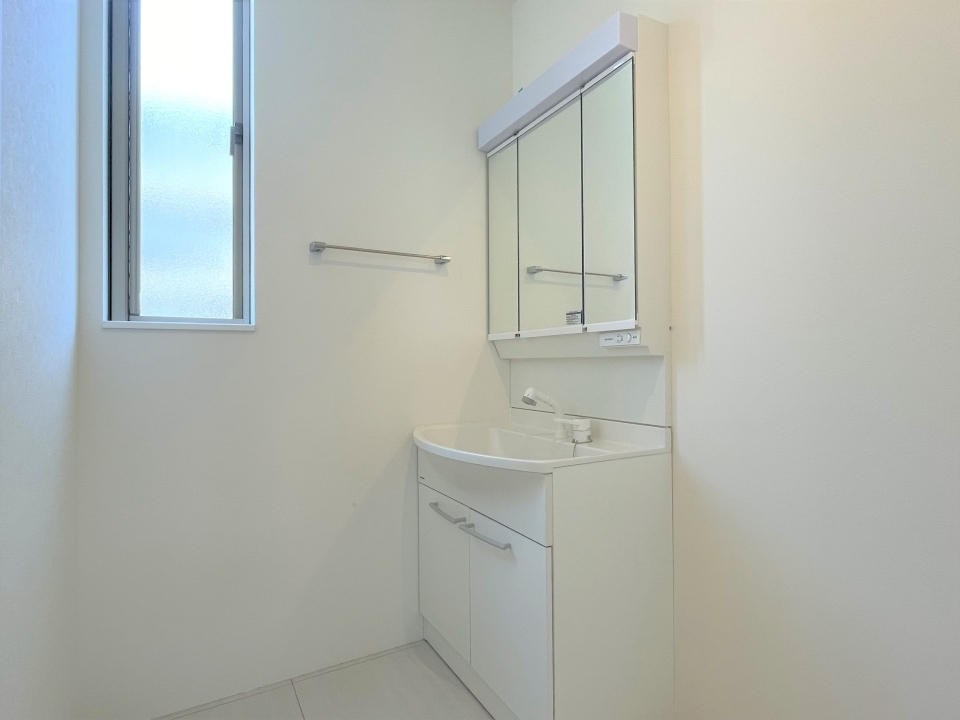 清潔感のある洗面台。