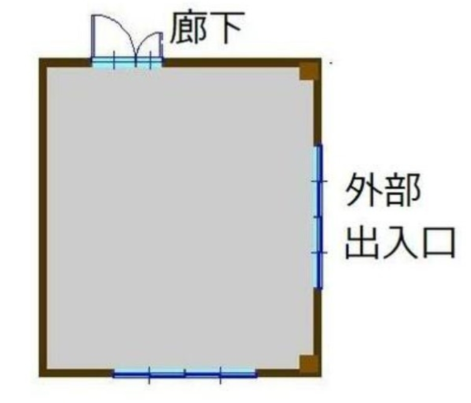 四角いオフィスの間取り図