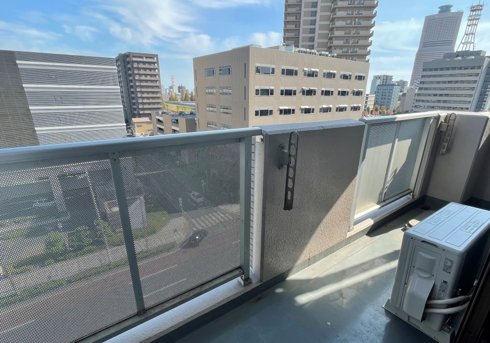 最上階のバルコニーからの眺めです。アクトタワーがみえます！