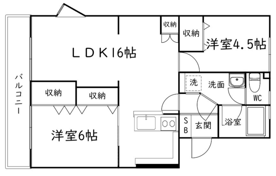 見た目も中身も可愛く！［ペット可］の間取り図