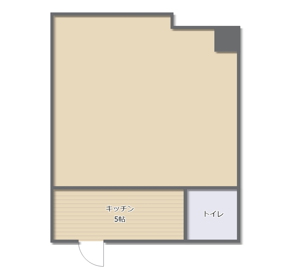 【店舗居抜き】ふわふわ曲線ウィンドウのカフェの間取り図