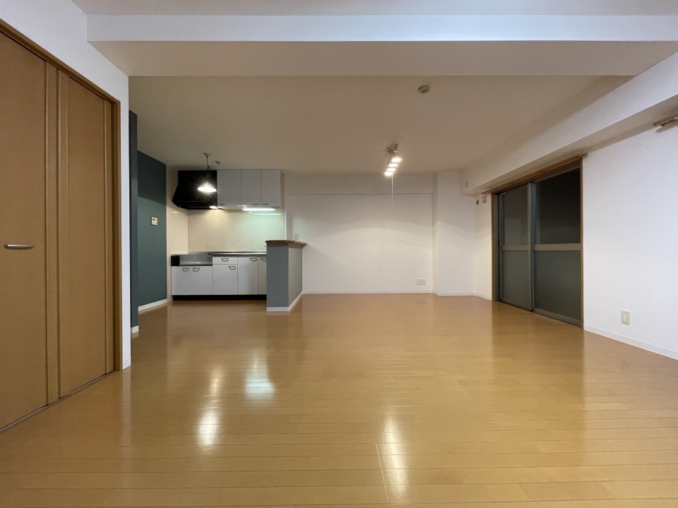 リビングのクローゼットは収納力あり。