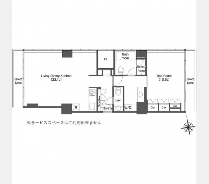 シンプルで使い勝手の良さそうな間取り。