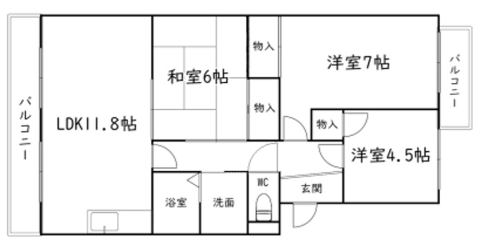 光り差す街での間取り図