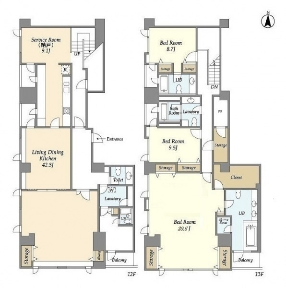 一度は住みたい憧れの高級レジデンスの間取り図