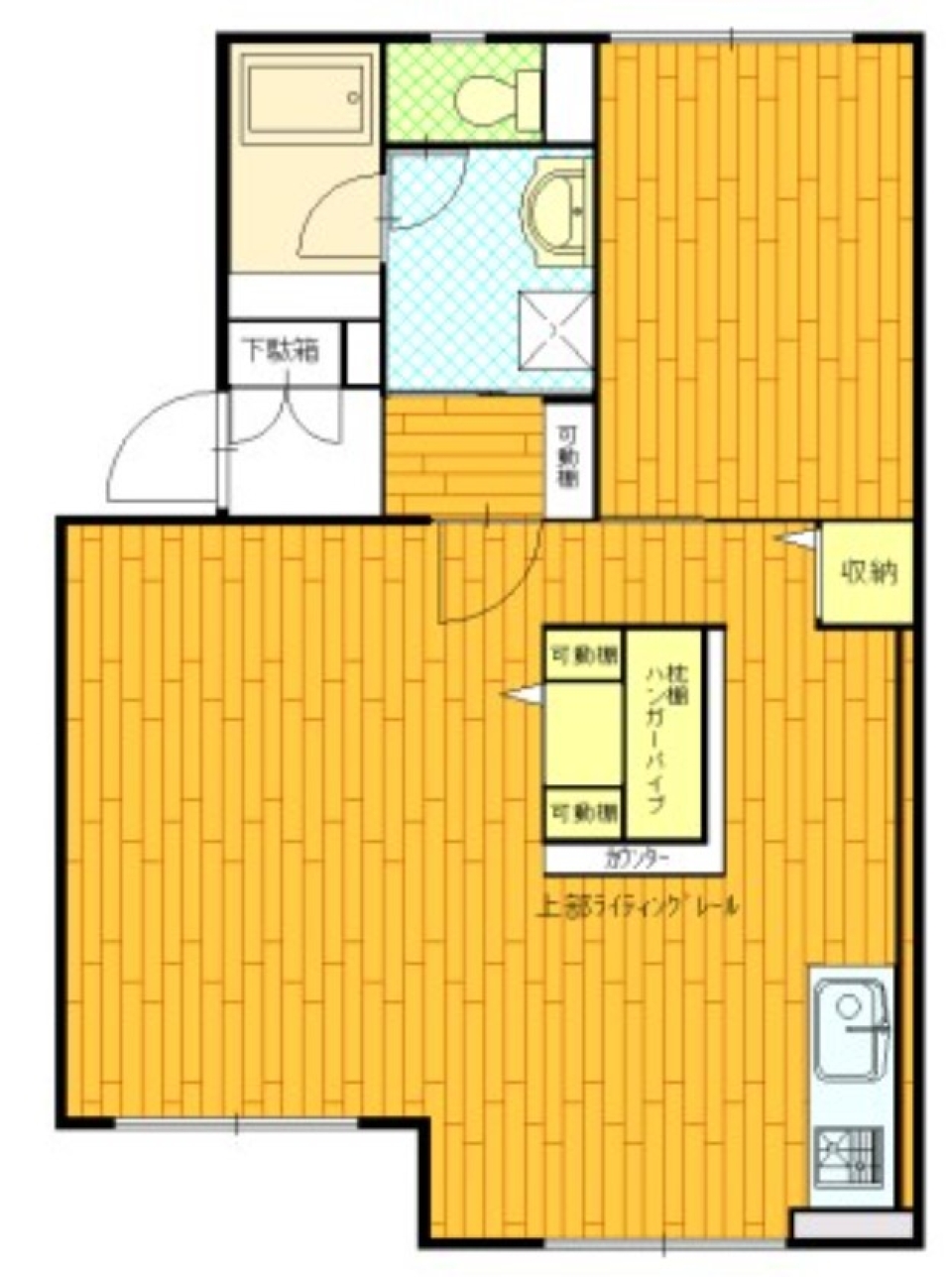リビングに生えた一本の木の間取り図