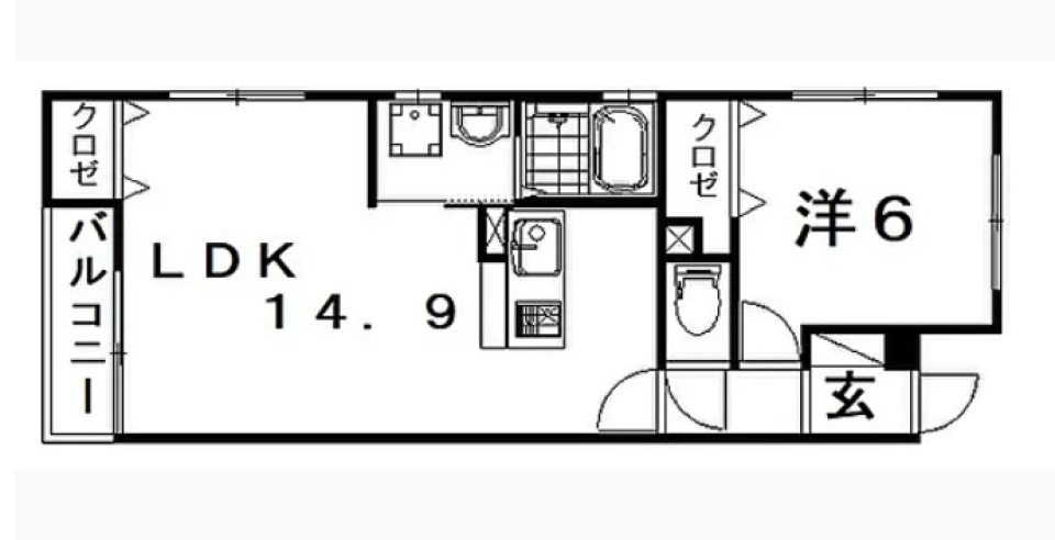 壁に注目。の間取り図