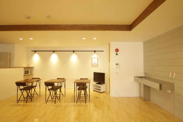 共有のリビングスペースもあります。