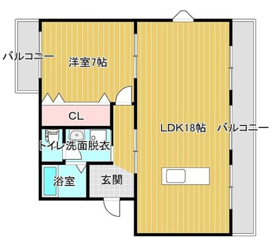 幸せいっぱい、豊かな2人暮らしの間取り図