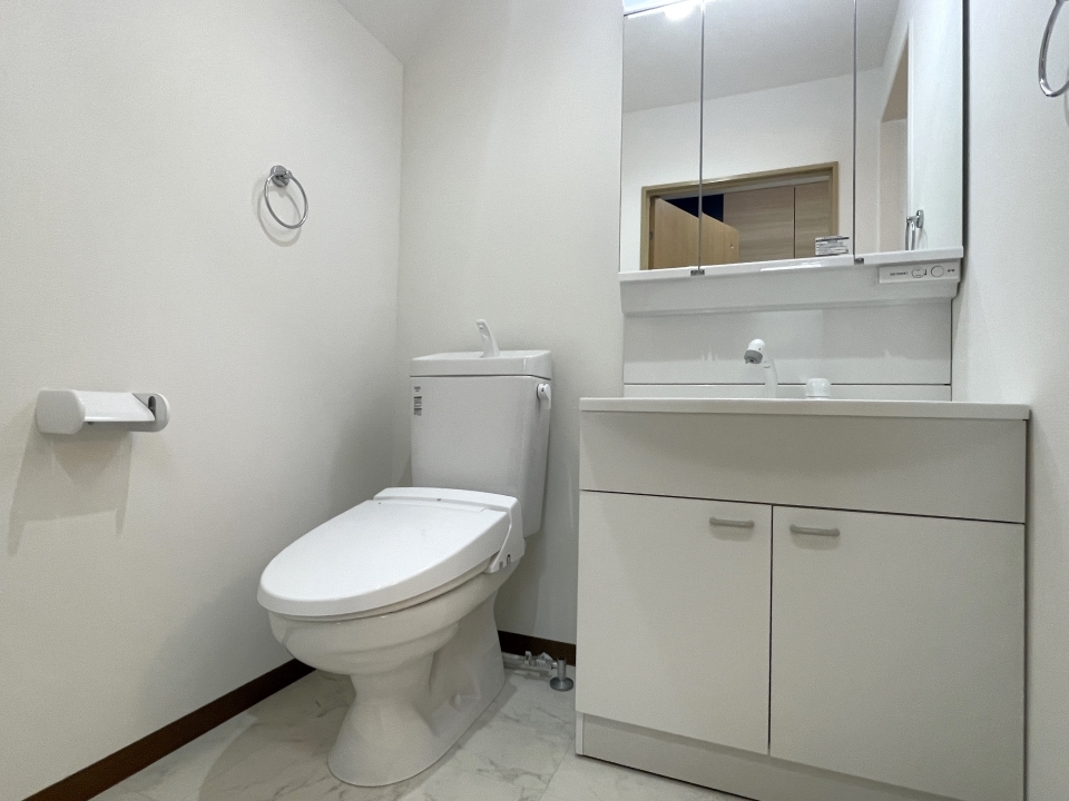 トイレと洗面所は一緒にまとめられています