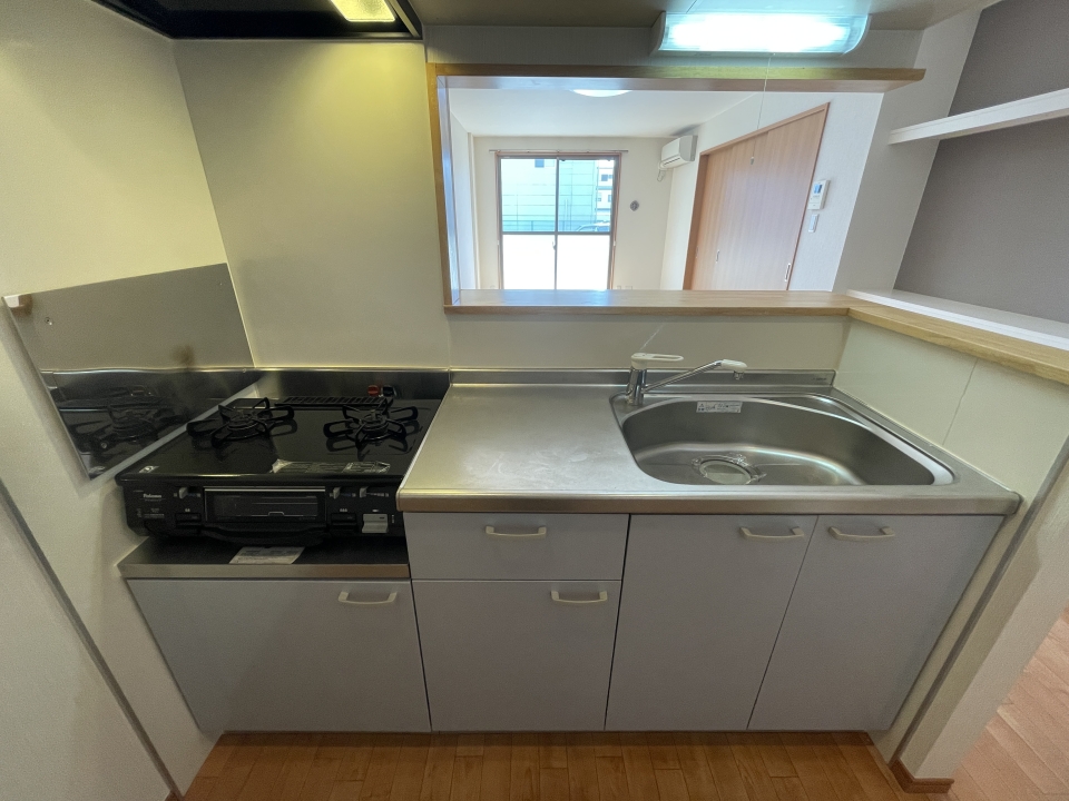 2口コンロのキッチンです。