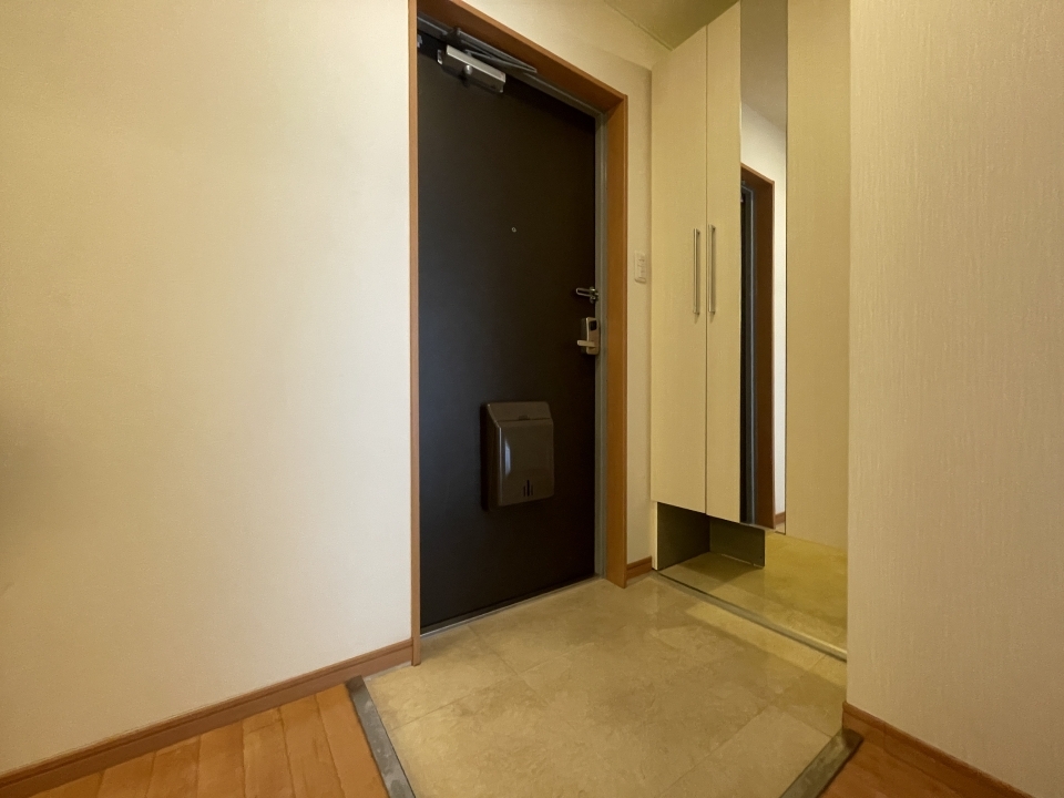 玄関には一見普通の鏡付きシューズボックスが、、、