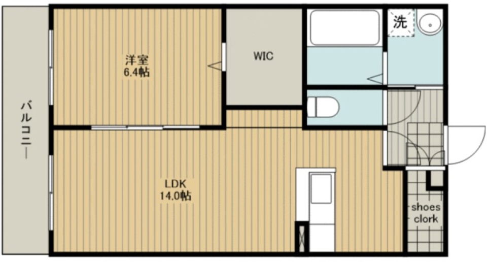 ドアで変わる間取りの間取り図