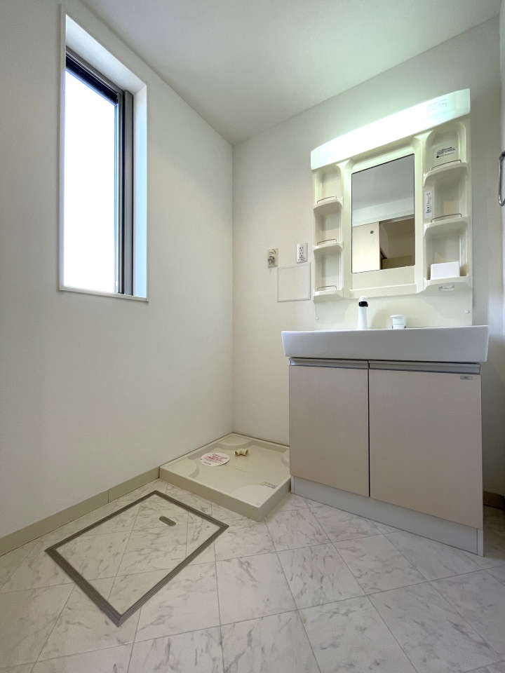 清潔感のある洗面台。