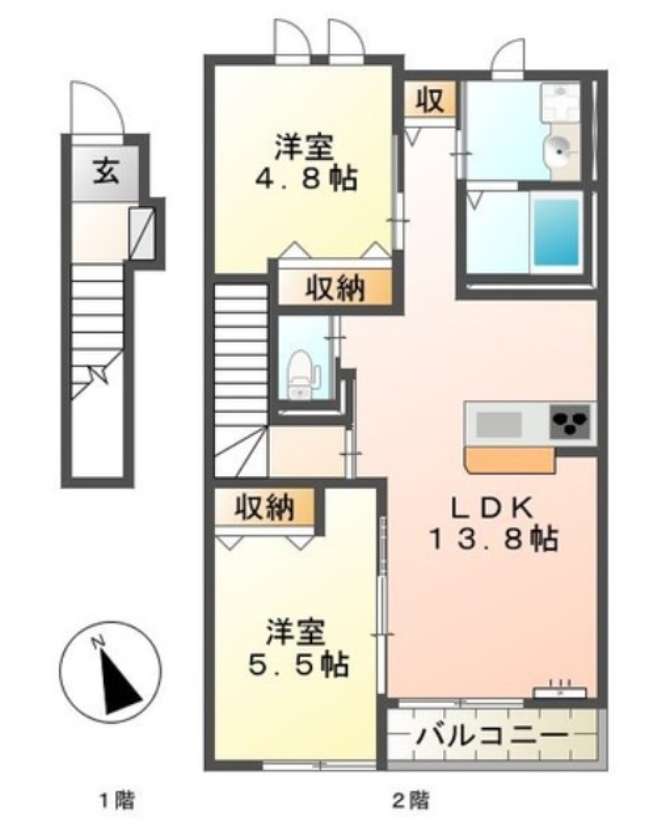 海を感じて［ペット可］の間取り図