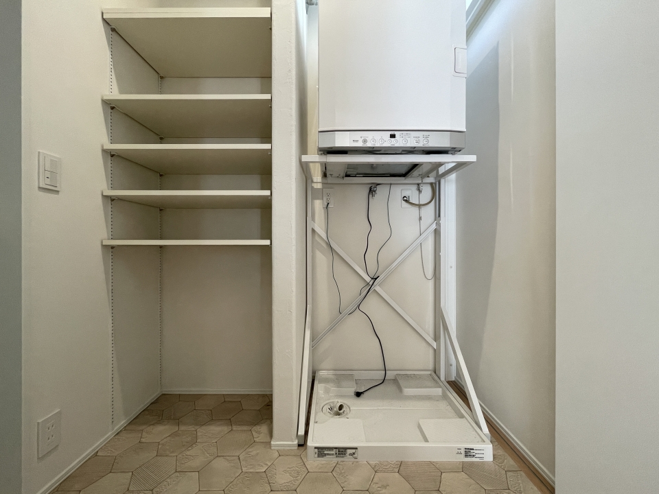 洗濯機置場の様子。