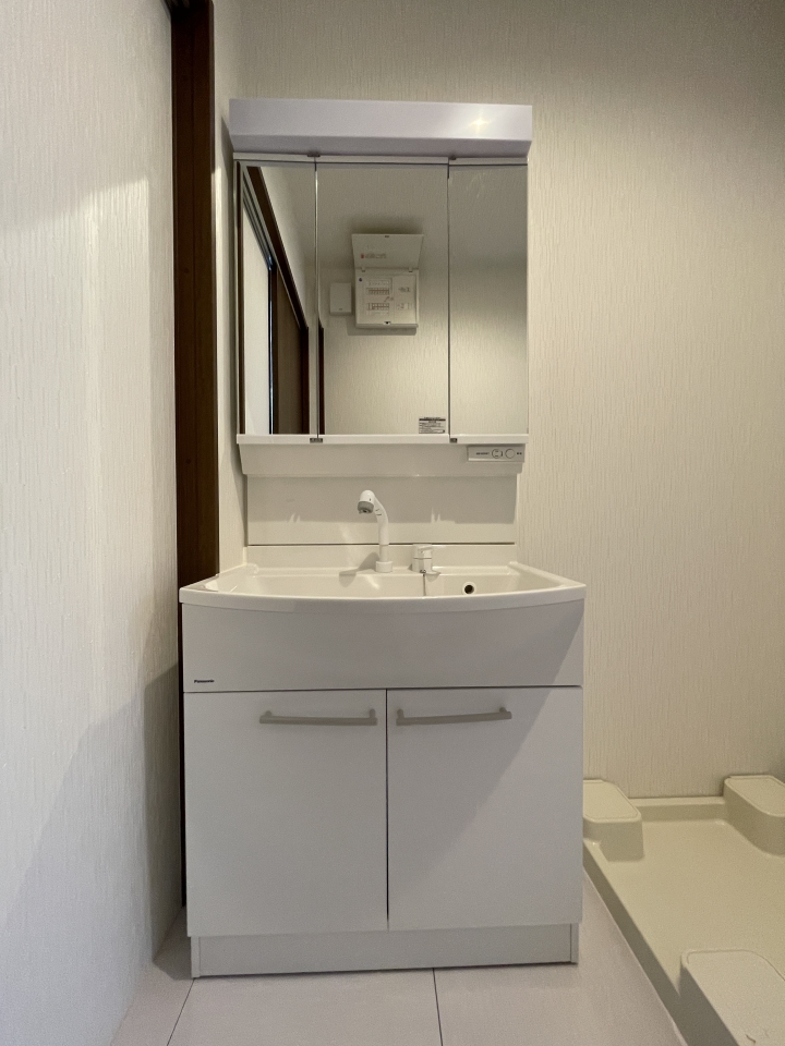 清潔感のある洗面台。