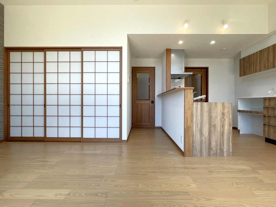 和室と対面キッチンの画がオシャレ