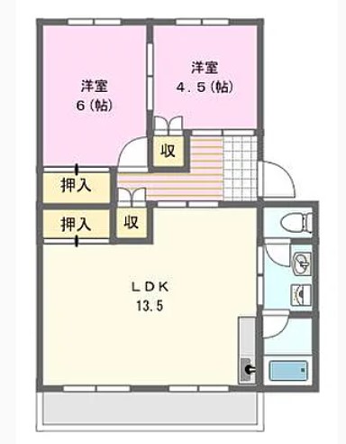 間取りは2LDKです