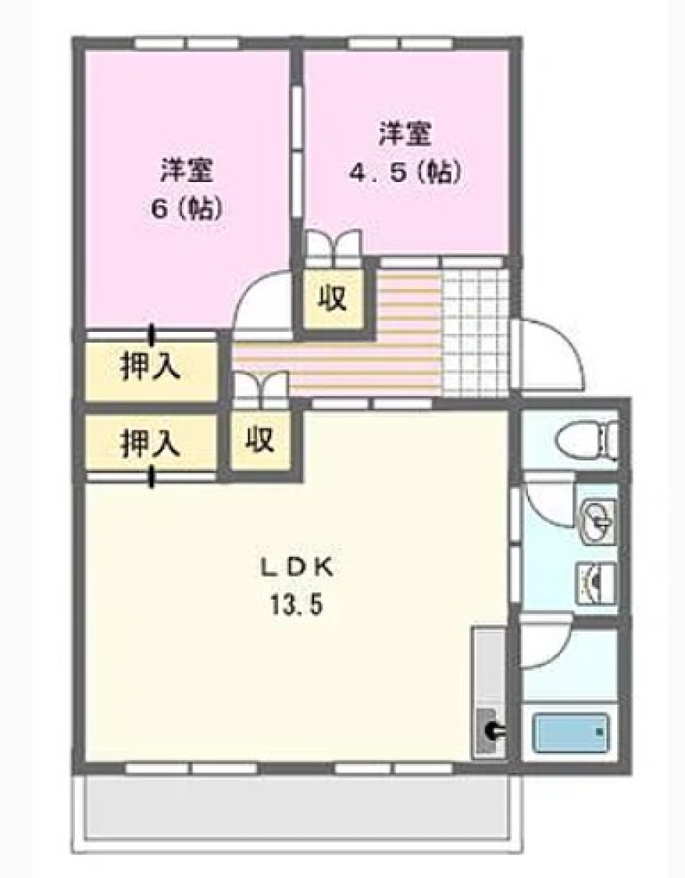 ヴィンテージ×レトロ［ペット可］の間取り図