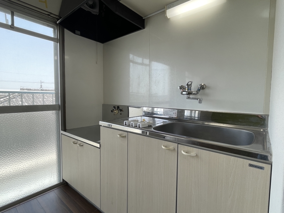 ガスコンロが設置可能なキッチン