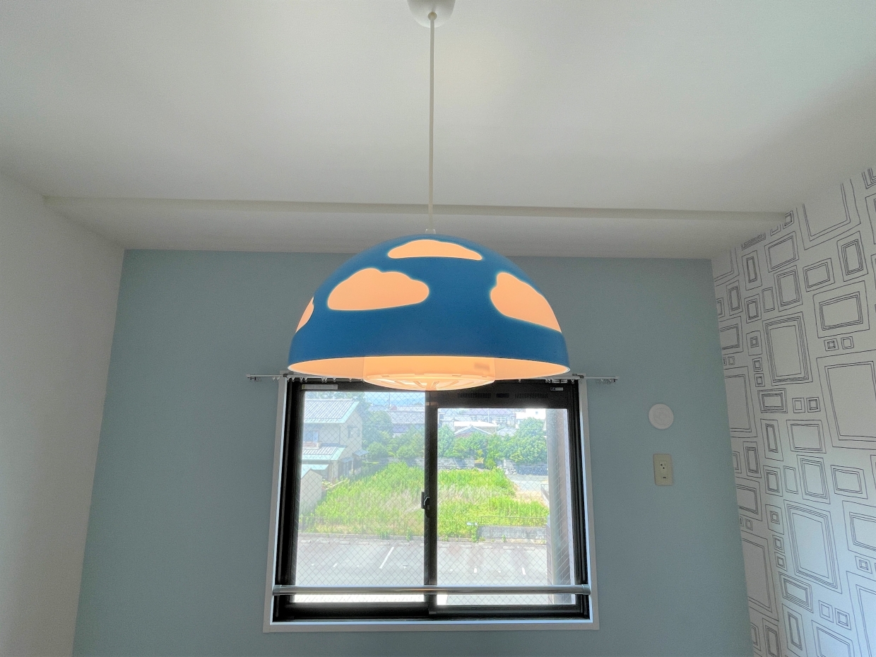 雲のライトが可愛い～！子供部屋に是非