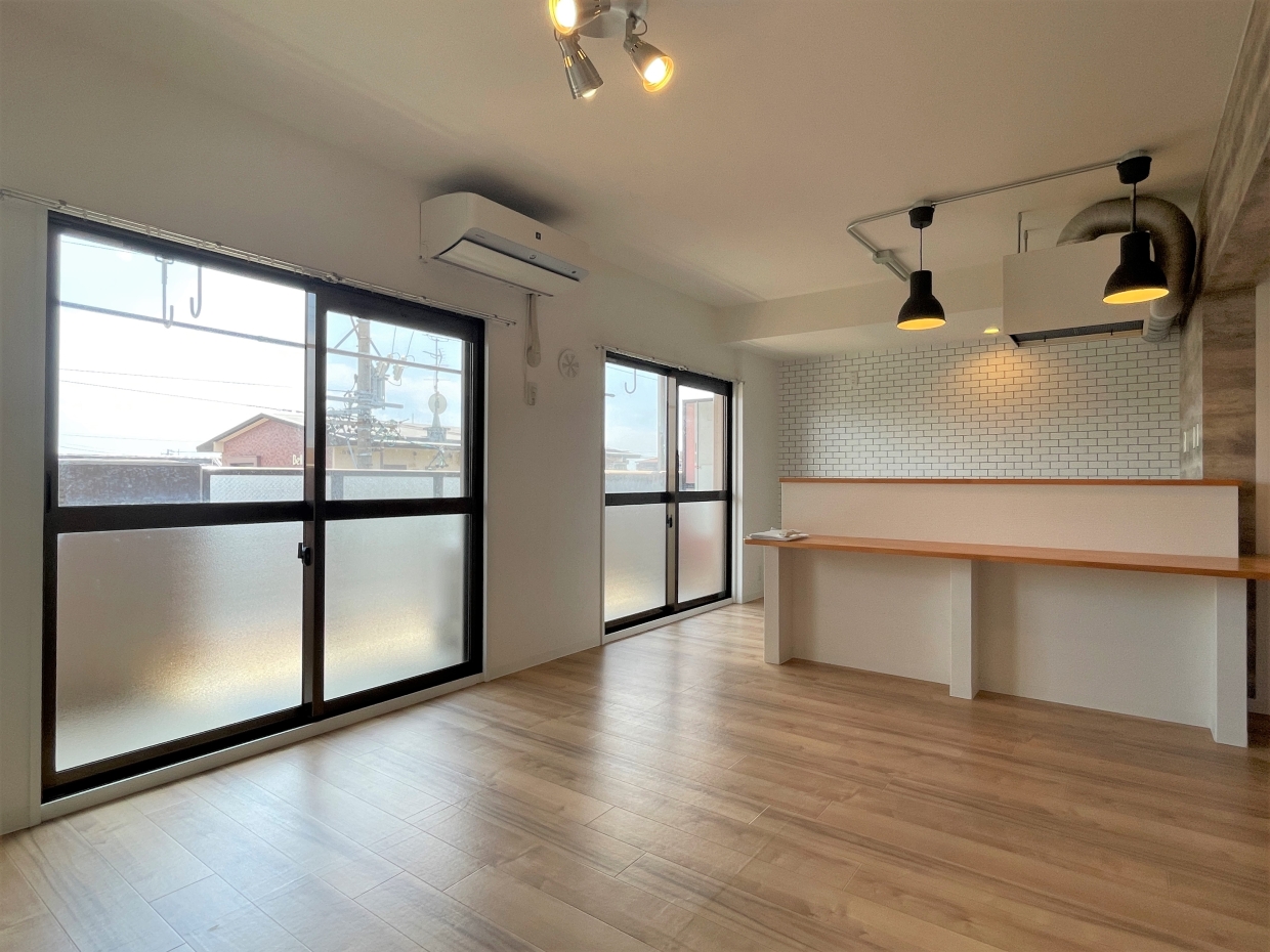 窓が2つあることで開放感抜群