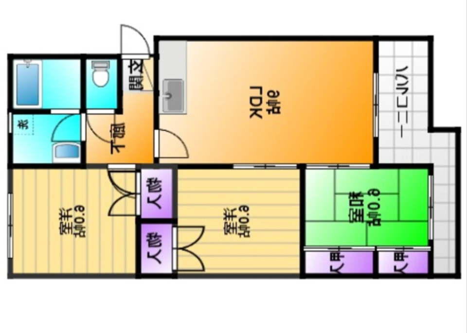 日当たり良好のファミリー物件の間取り図