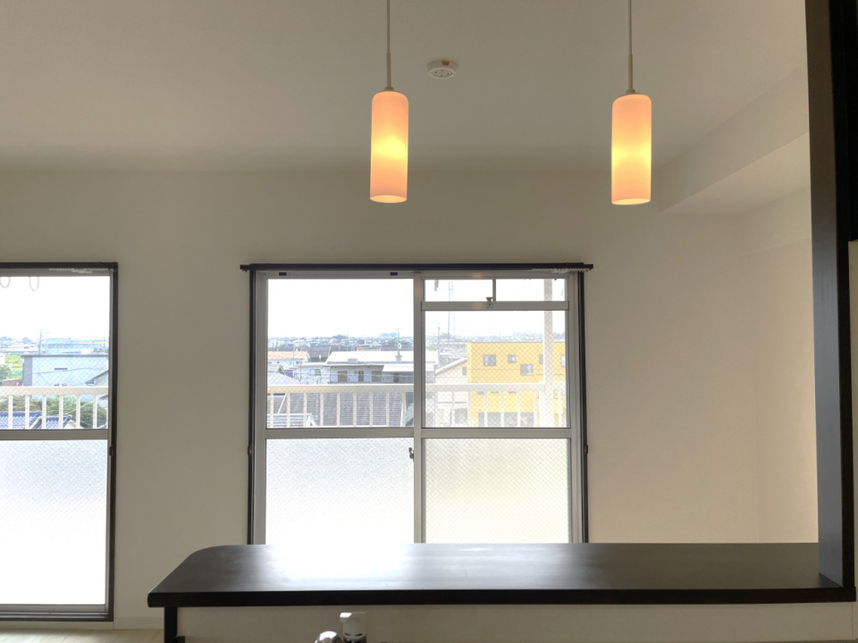 ペンダントランプがオシャレ感を演出