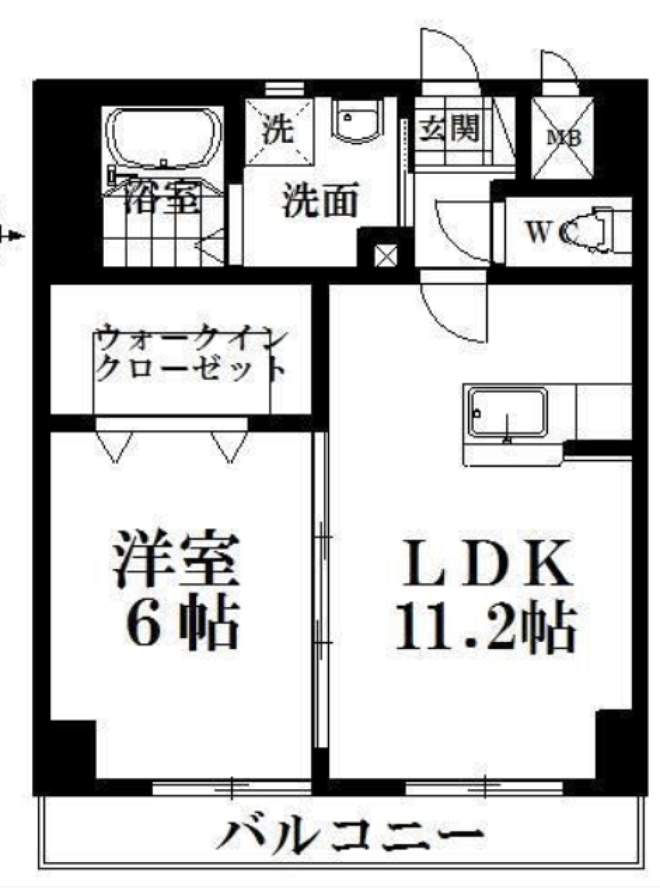 街を一望する部屋の間取り図