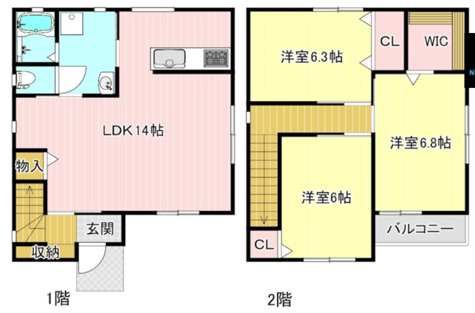 家族みんなでひとり一部屋♪の間取り図