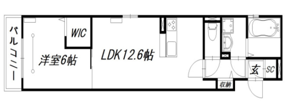 キレイ好きなあなたへ［ペット可］の間取り図