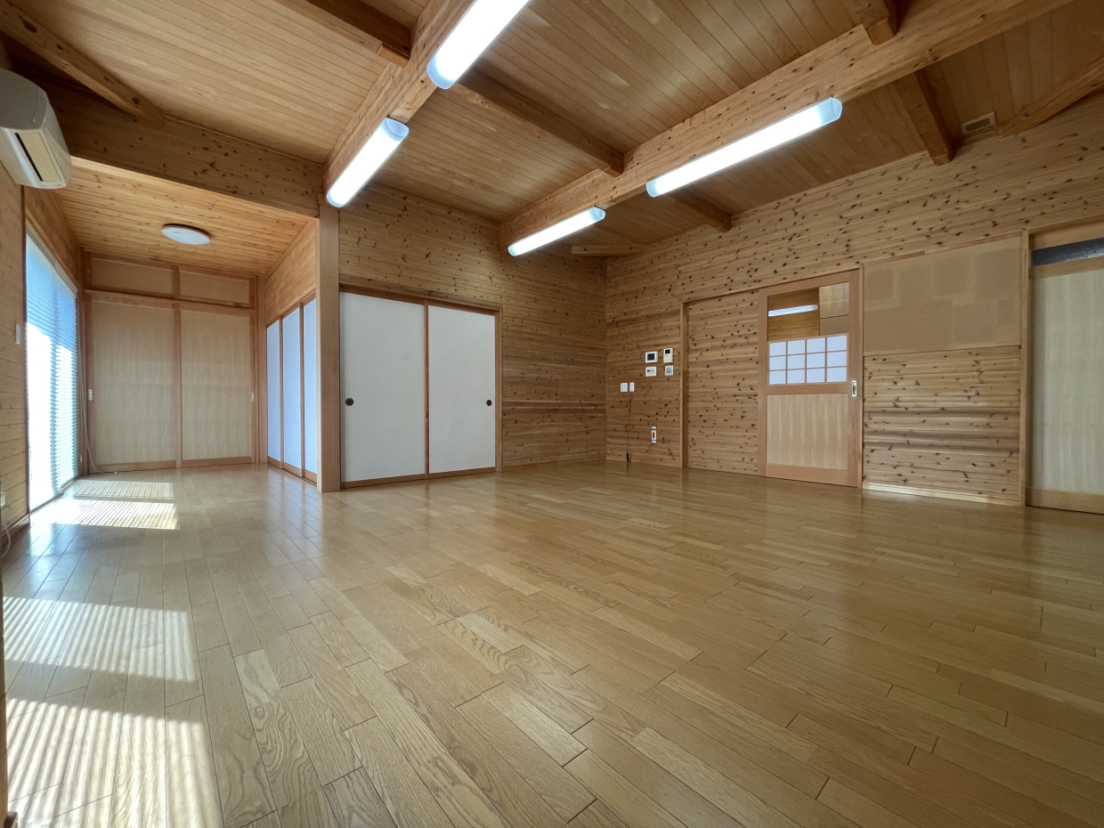 ワンちゃんと走り回りたくなる広さ