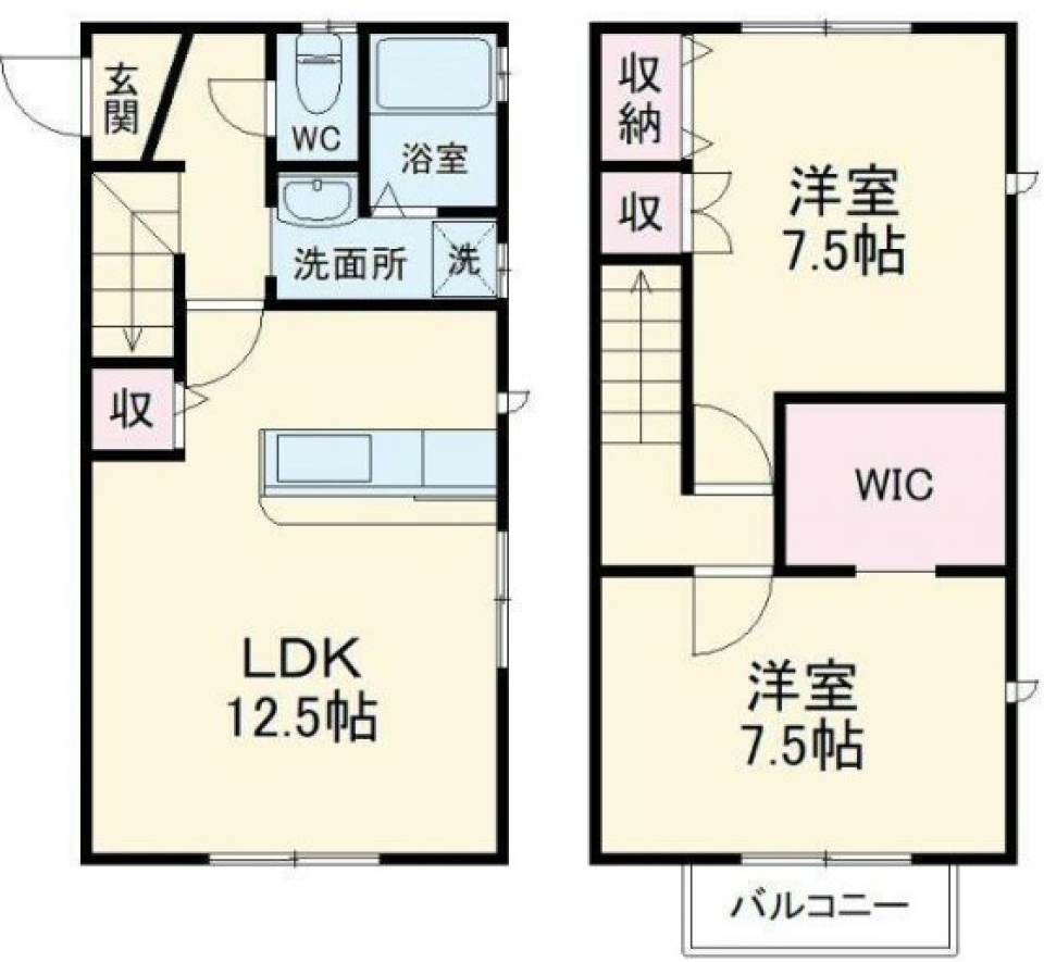 外観にもこだわる！の間取り図