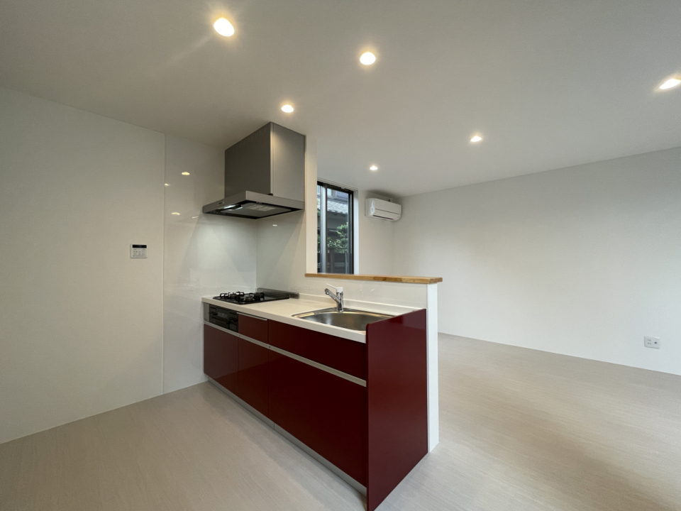 3口のガスコンロです