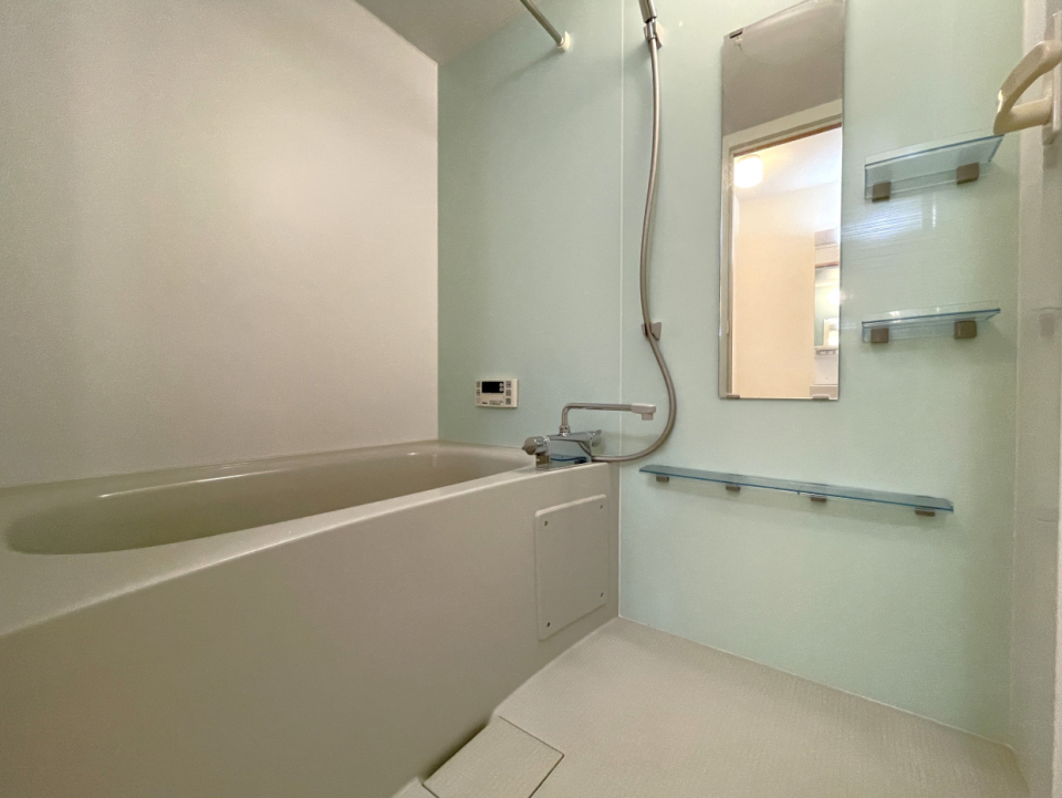 お風呂はグリーンで落ち着く