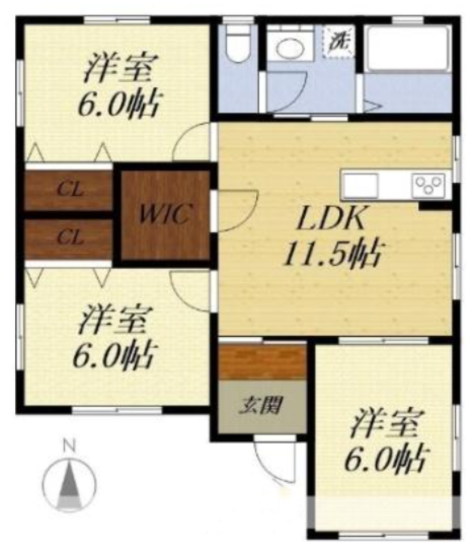 【大型犬飼育可！】憧れの平屋の間取り図