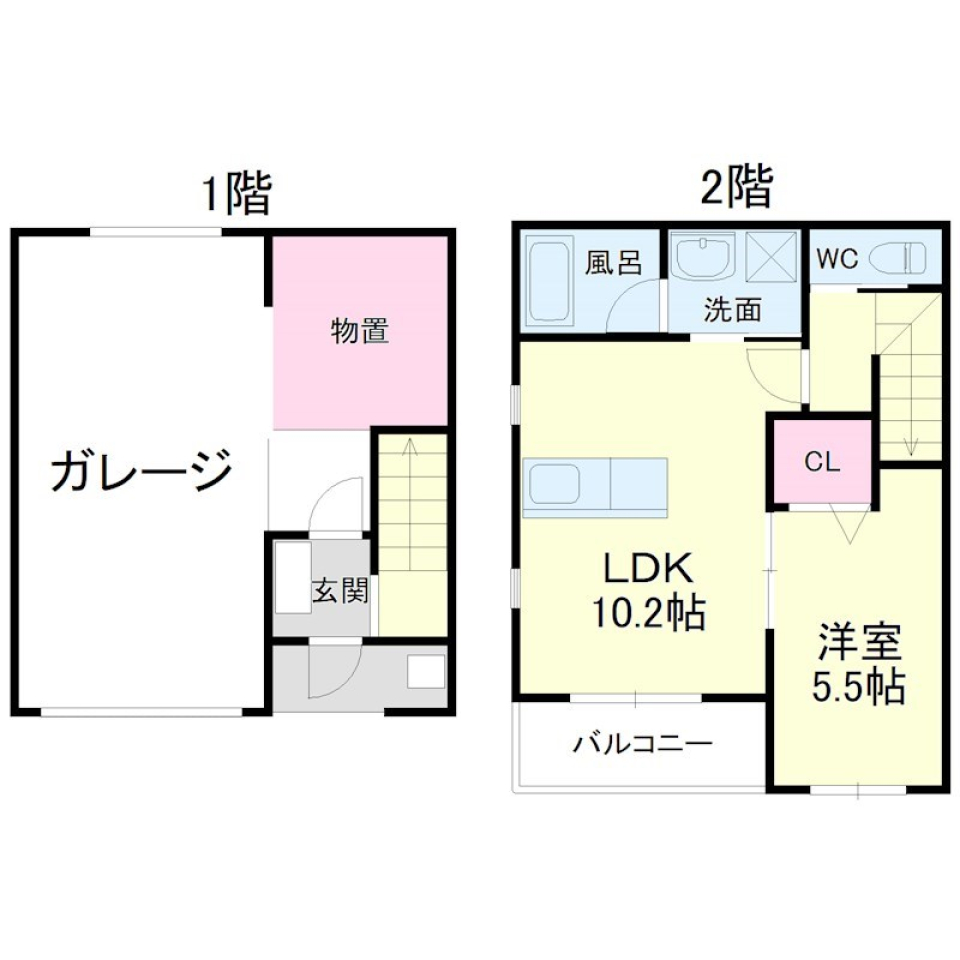 【新築!!】夢の叶う場所、ガレージの中で【ガレージハウス】の間取り図