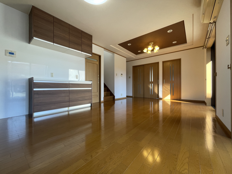 天井のライトがワンポイント